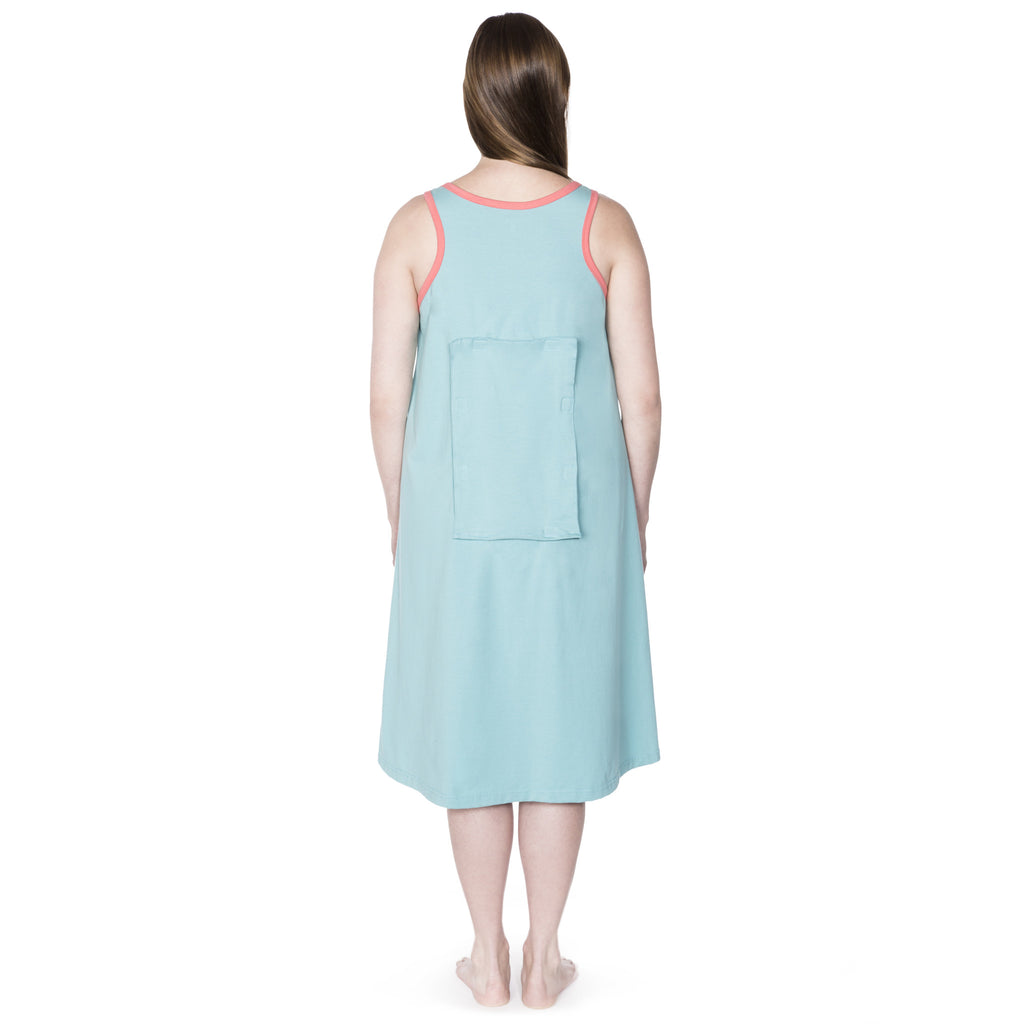 Happy Birthwear Gown in Aqua (back)