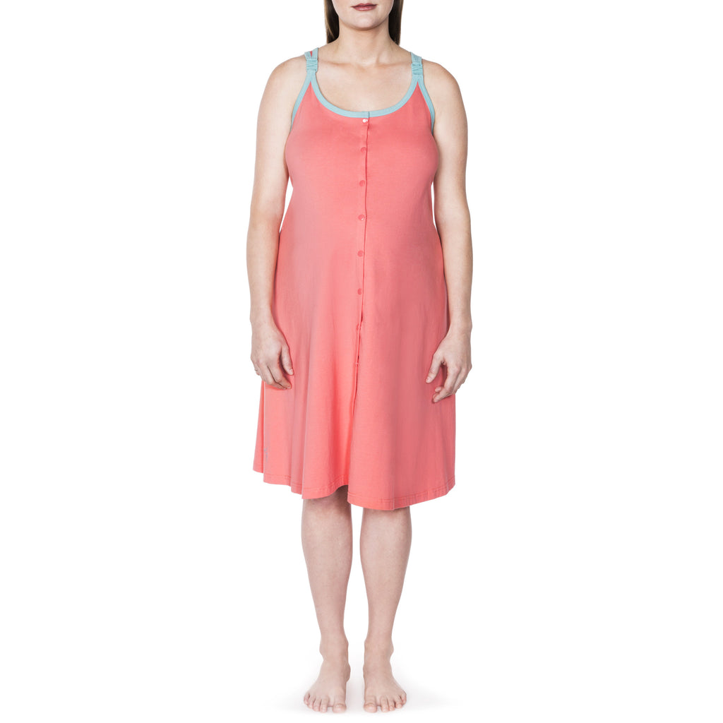 Happy Birthwear Gown in Coral