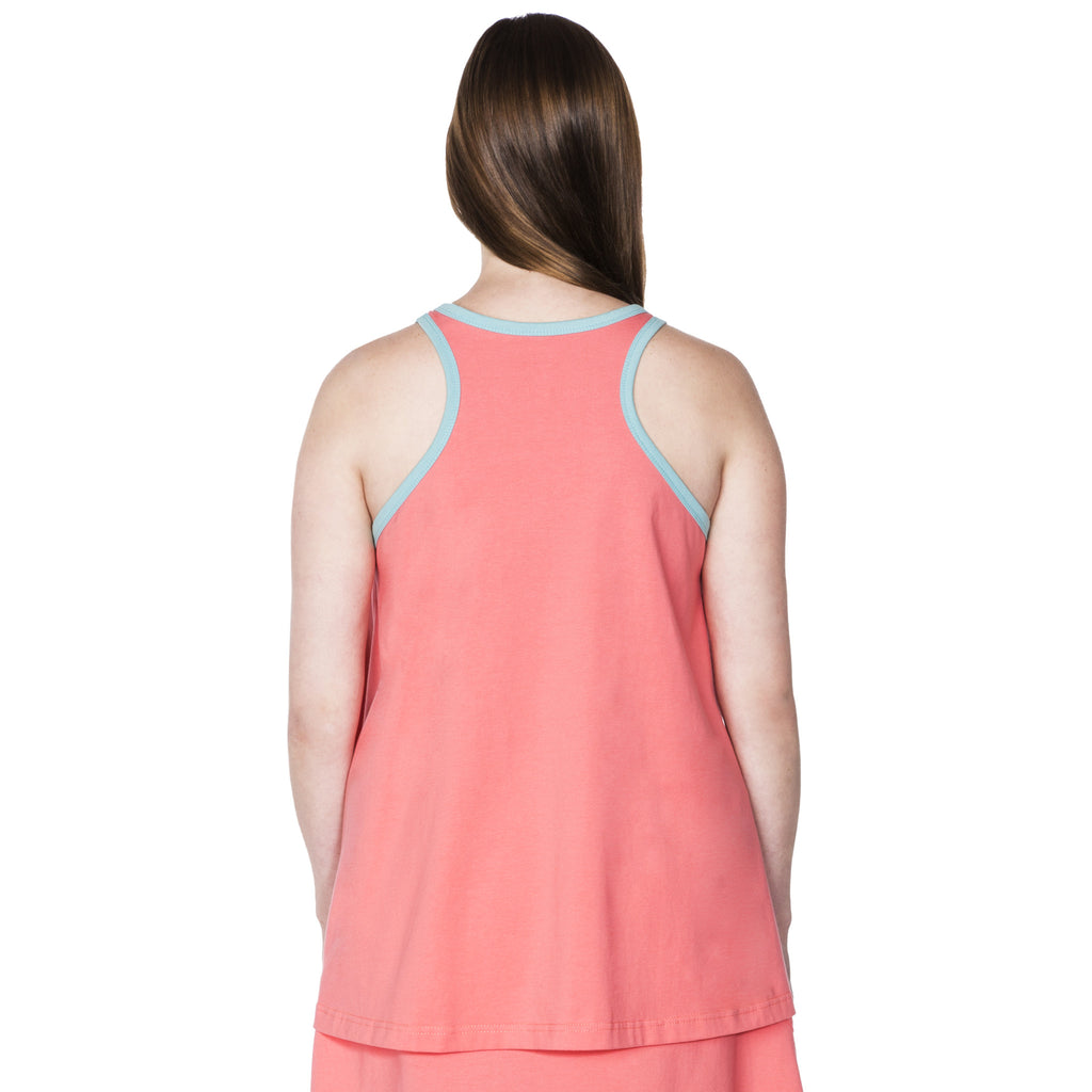Happy Birthwear Tank Top in Coral (back)